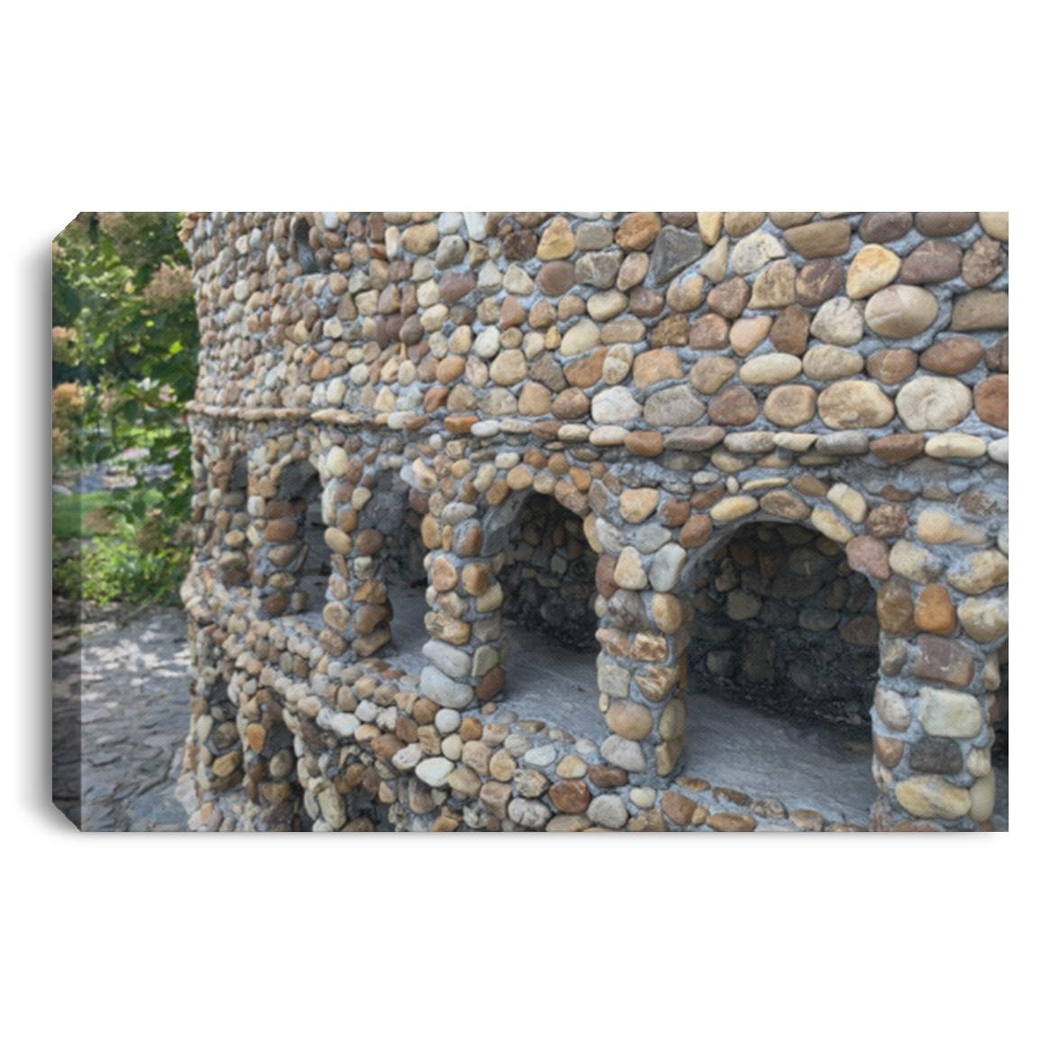 CustomCat Housewares White / 12" x 8" From the Rock Garden in Calhoun, GA - Stone Amphitheater Miniature Canvas Print