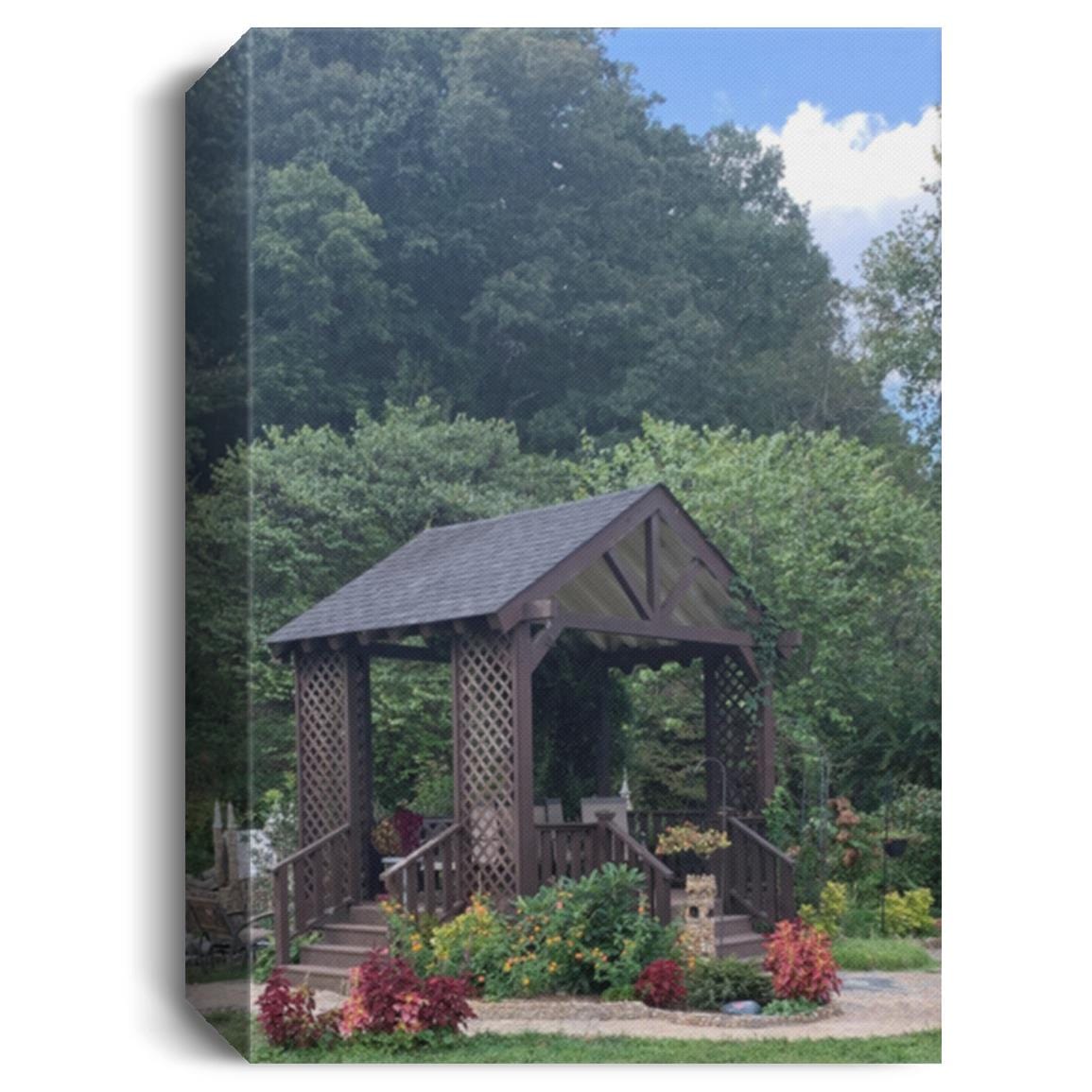 CustomCat Housewares White / 8" x 12" Calhoun's Gem: Gazebo Portrait Canvas Print