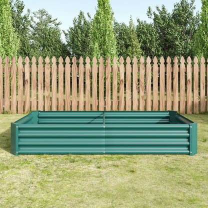 HOME FURNITURE Garden Bed Green 6x3x1ft Metal Raised Garden Bed - High-Capacity, Durable and Rust-Proof for Plants, Vegetables & Flowers - Green