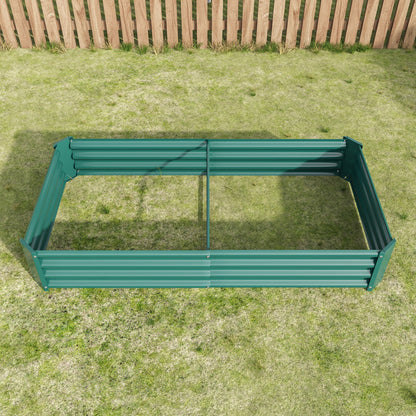 HOME FURNITURE Garden Bed Green 6x3x1ft Metal Raised Garden Bed - High-Capacity, Durable and Rust-Proof for Plants, Vegetables & Flowers - Green