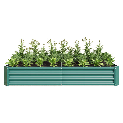 HOME FURNITURE Garden Bed Green 6x3x1ft Metal Raised Garden Bed - High-Capacity, Durable and Rust-Proof for Plants, Vegetables & Flowers - Green