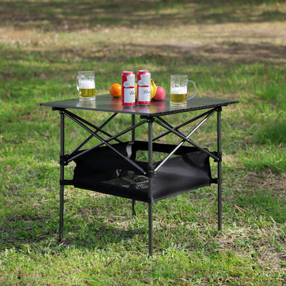 JWS-W241 Outdoor Furniture Portable & Lightweight Aluminum Folding Square Table with Carry Bag - Ideal for Indoor, Outdoor, Camping, Picnics, Beach, Patio, BBQ & Parties