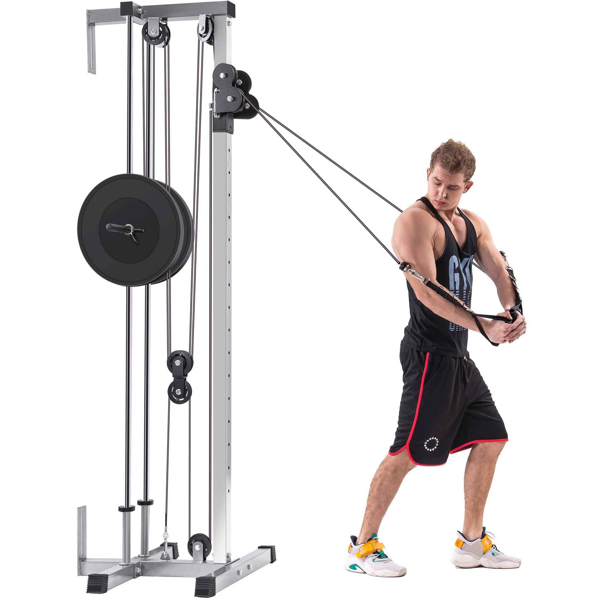 MRS Fitness Machine Lat Pulldown Machine Home Gym Fitness Silver