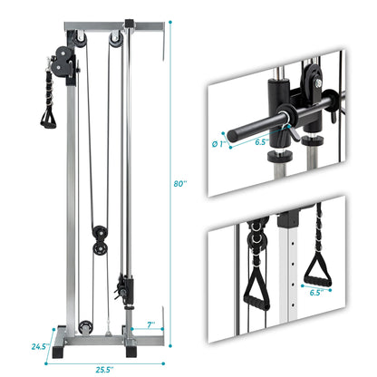 MRS Fitness Machine Lat Pulldown Machine Home Gym Fitness Silver