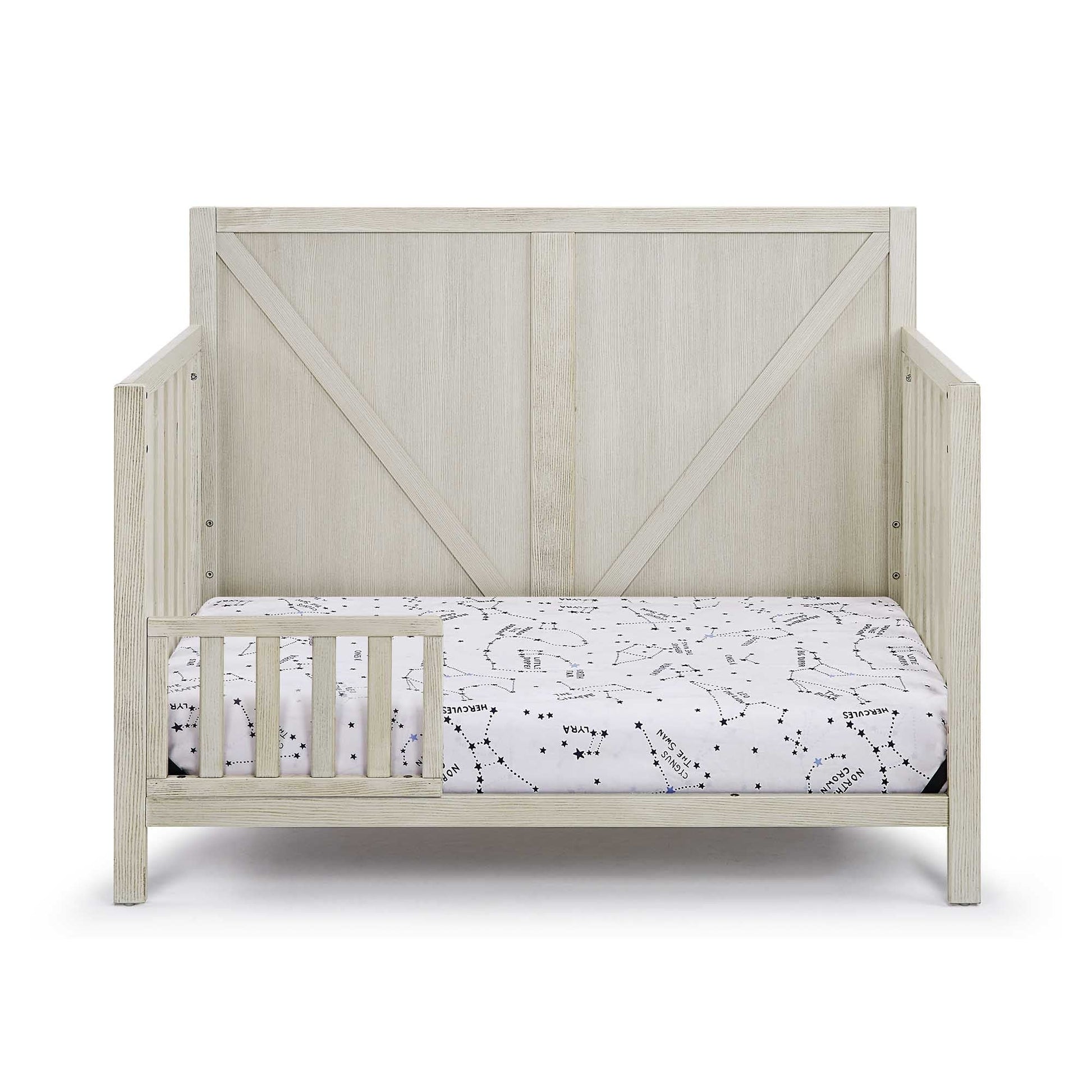 Simple Living Convertible Crib Suite Bebe Barnside 4-in-1 Convertible Crib - Washed Gray, Solid Wood, Industrial Farmhouse Style