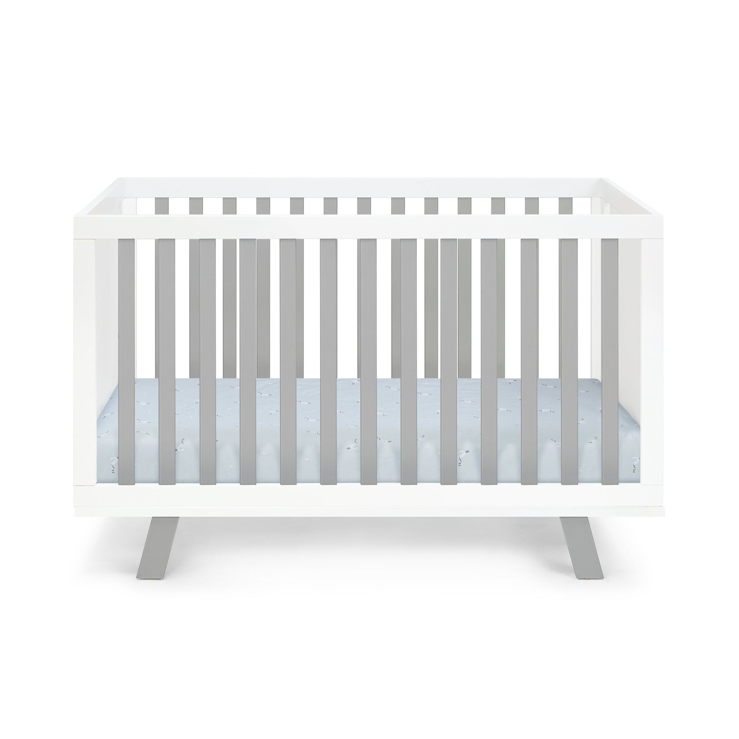 Simple Living Crib Livia 3-in-1 Convertible Island Crib White/Gray