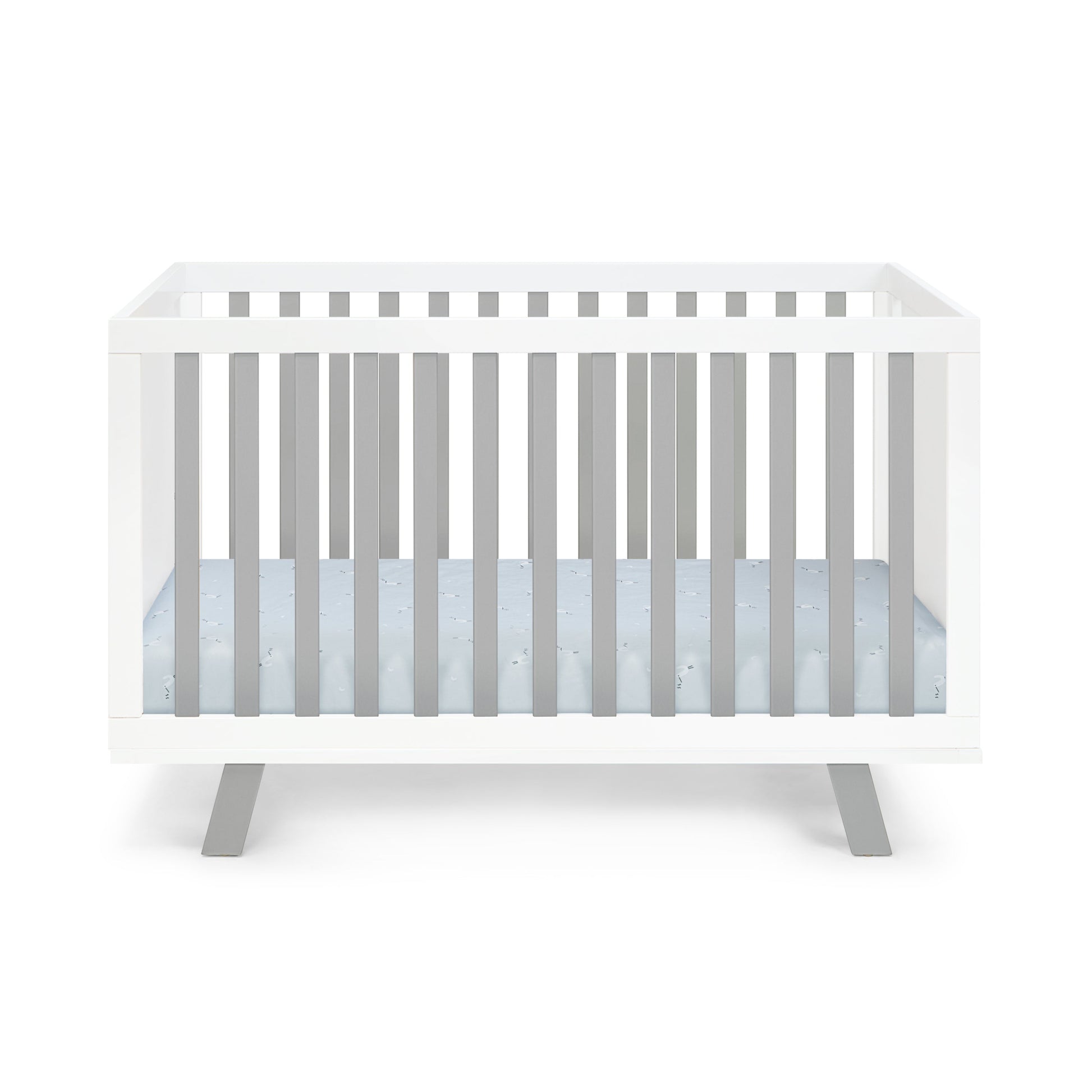 Simple Living Crib Livia 3-in-1 Convertible Island Crib White/Gray