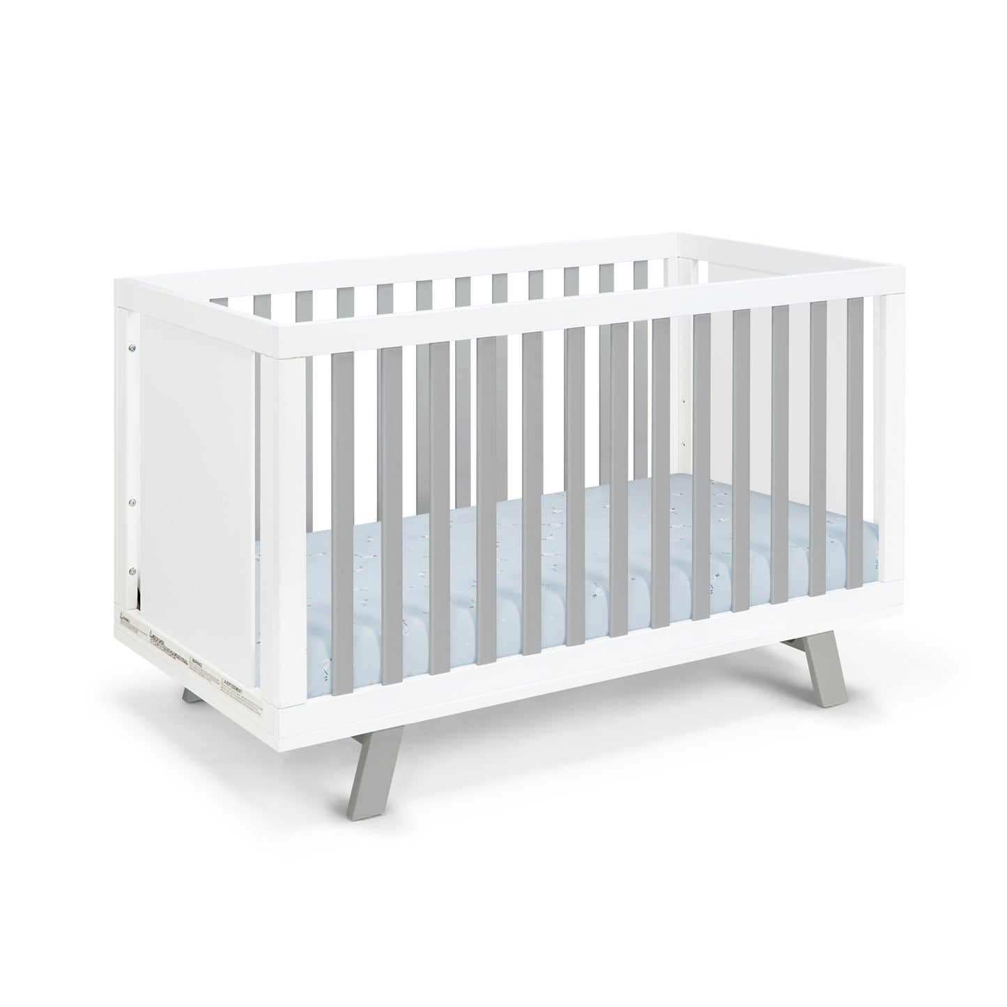 Simple Living Crib Livia 3-in-1 Convertible Island Crib White/Gray