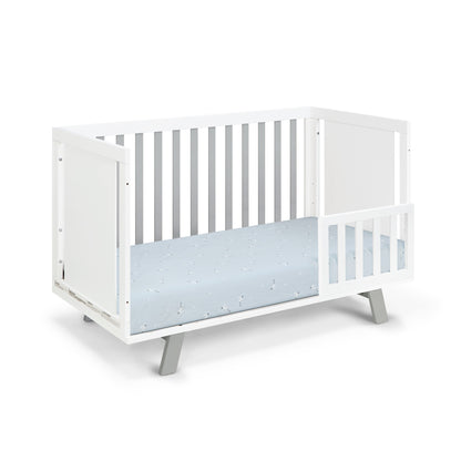 Simple Living Crib Livia 3-in-1 Convertible Island Crib White/Gray