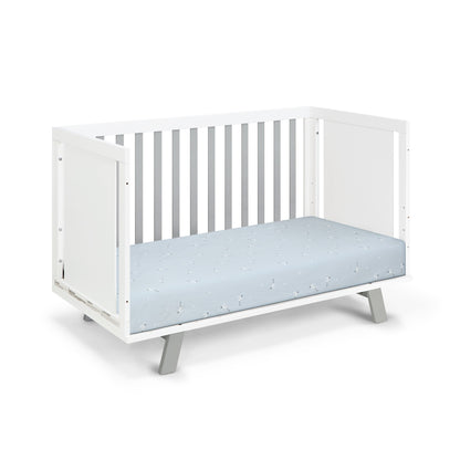 Simple Living Crib Livia 3-in-1 Convertible Island Crib White/Gray