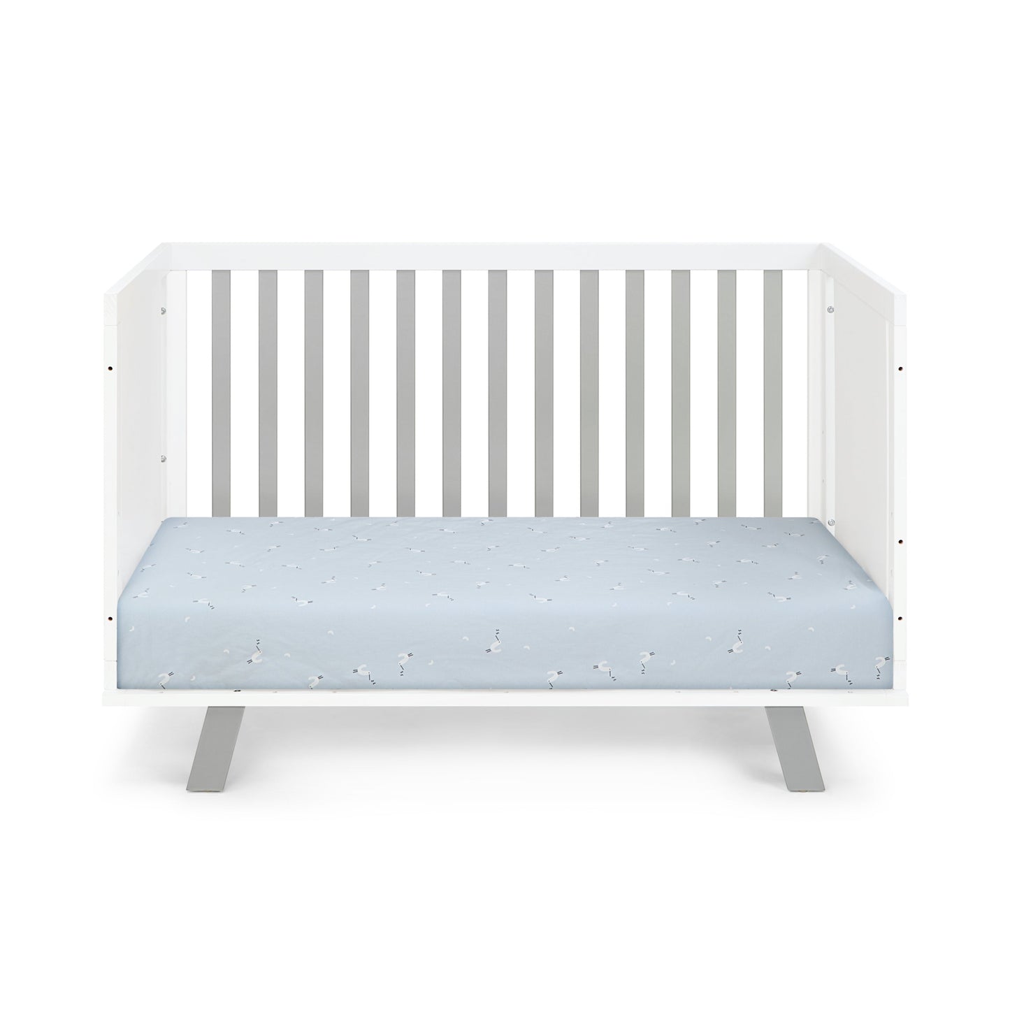 Simple Living Crib Livia 3-in-1 Convertible Island Crib White/Gray