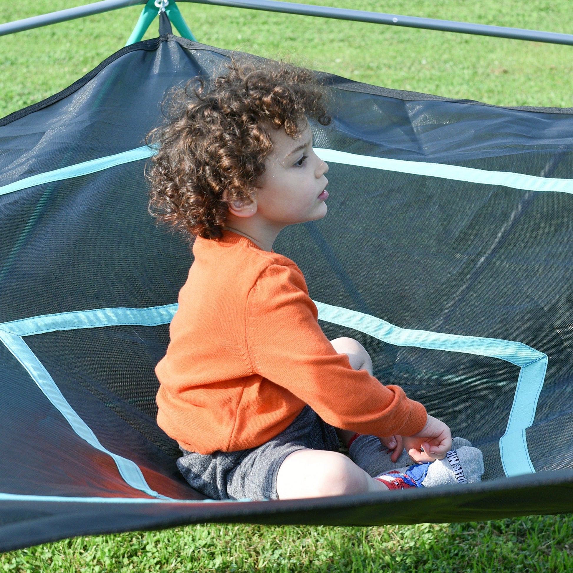 T & J Home Trends 13ft Geometric Dome Climber Play Center, Kids Climbing Dome Tower with Canopy, Rust & UV Resistant Steel Supporting 1000 LBS