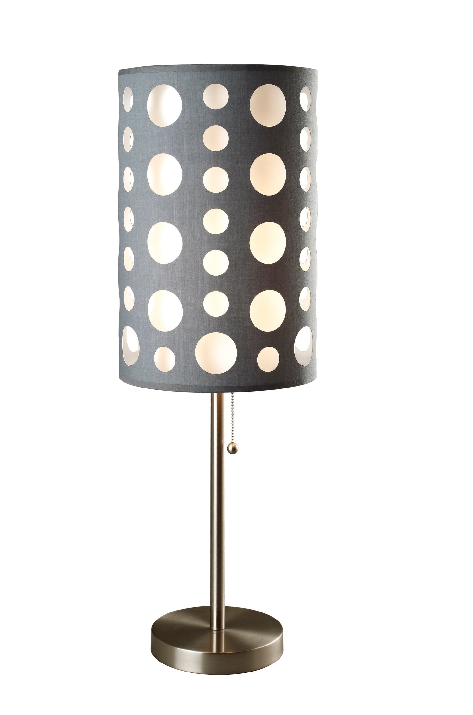 T & J Home Trends 30"H GREY/WHITE RETRO TABLE LAMP