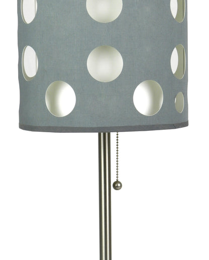 T & J Home Trends 30"H GREY/WHITE RETRO TABLE LAMP