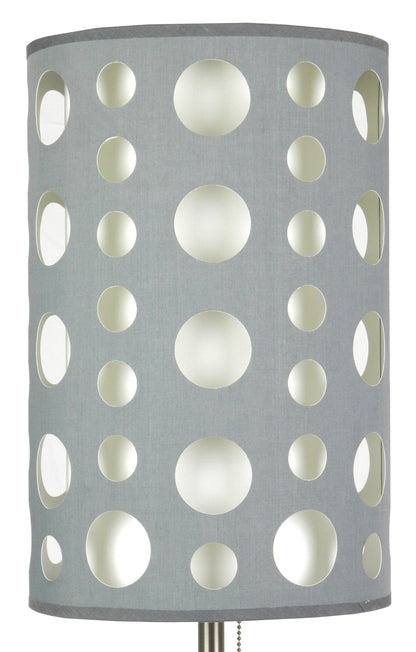 T & J Home Trends 30"H GREY/WHITE RETRO TABLE LAMP