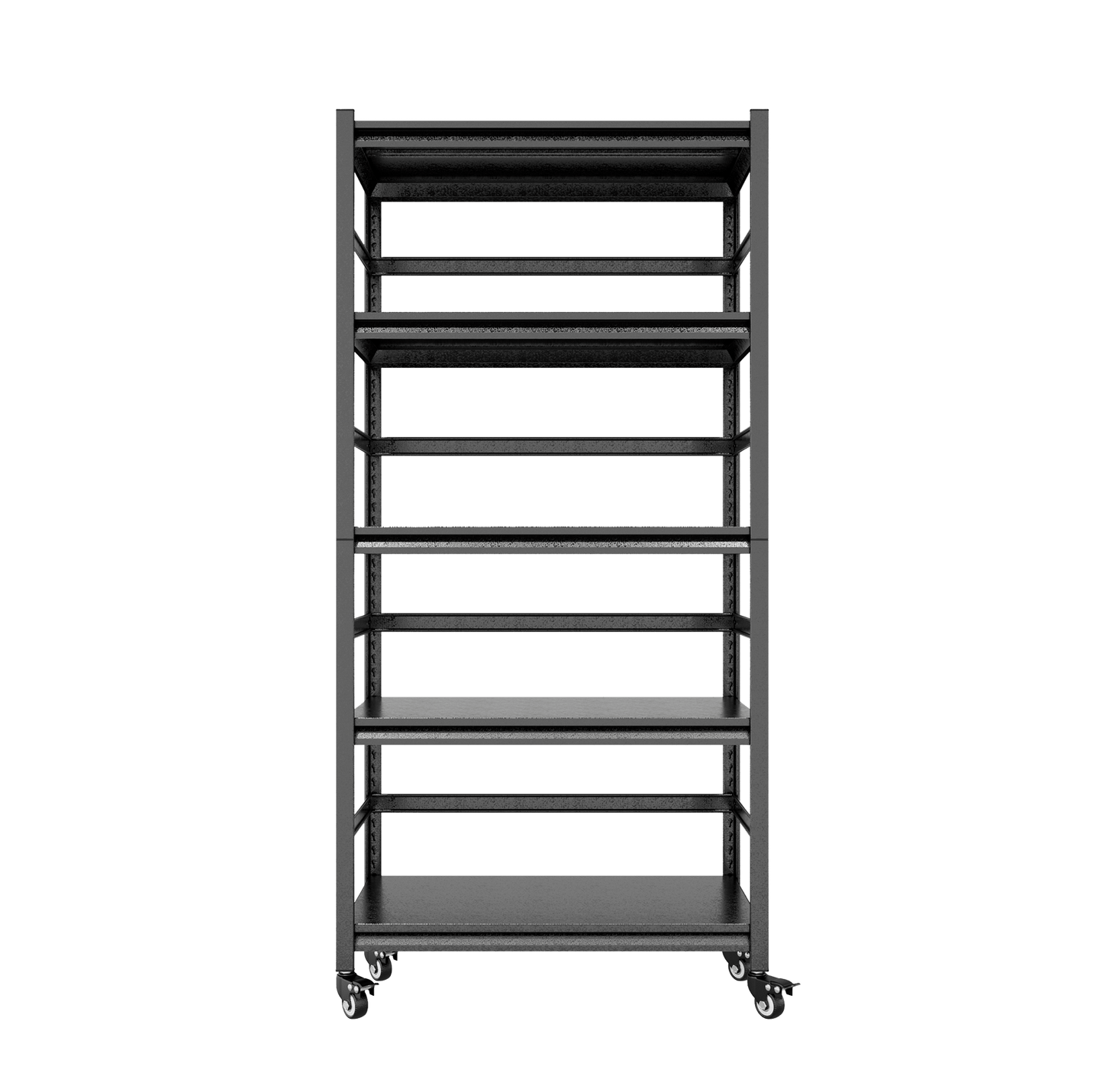 T & J Home Trends 63"H Storage Shelves - Heavy Duty Metal Shelving Unit Adjustable 5-Tier Pantry Shelves with Wheels Load 2000LBS Kitchen Shelf Garage Storage