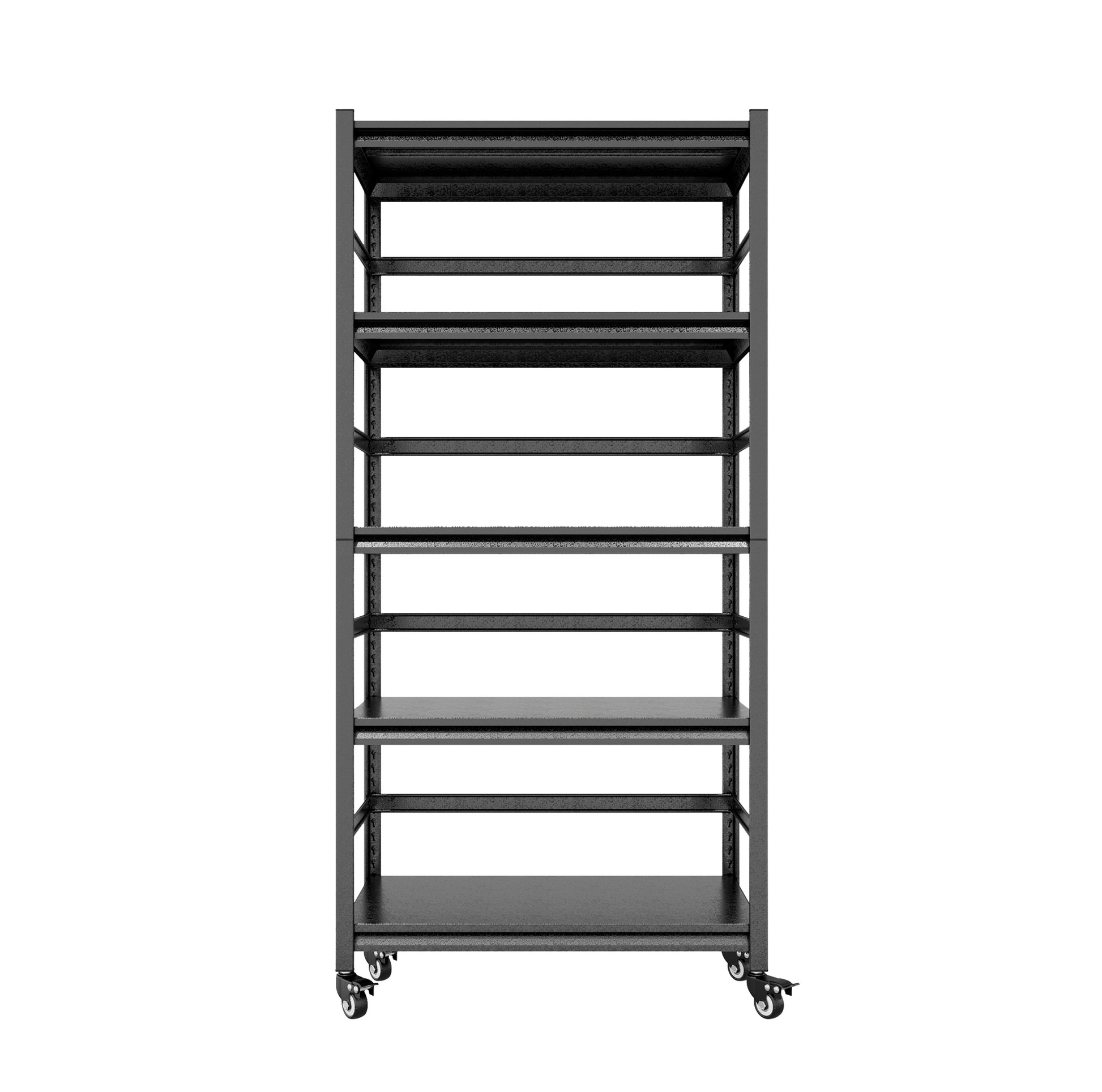 T & J Home Trends 63"H Storage Shelves - Heavy Duty Metal Shelving Unit Adjustable 5-Tier Pantry Shelves with Wheels Load 2000LBS Kitchen Shelf Garage Storage