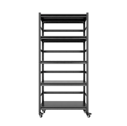 T & J Home Trends 63"H Storage Shelves - Heavy Duty Metal Shelving Unit Adjustable 5-Tier Pantry Shelves with Wheels Load 2000LBS Kitchen Shelf Garage Storage