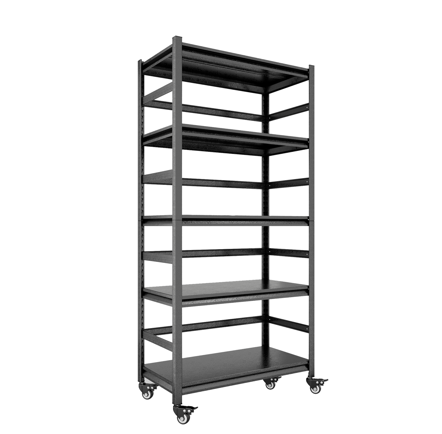 T & J Home Trends 63"H Storage Shelves - Heavy Duty Metal Shelving Unit Adjustable 5-Tier Pantry Shelves with Wheels Load 2000LBS Kitchen Shelf Garage Storage