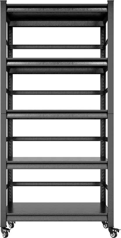 T & J Home Trends 72"H Heavy Duty Storage Shelves Adjustable 5-Tier Metal Shelving Unit with Wheels for 2000LBS Load  Kitchen, Garage, Pantry, and More