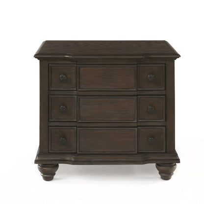 T & J Home Trends ACME Baudouin Nightstand in Weathered Oak 26113