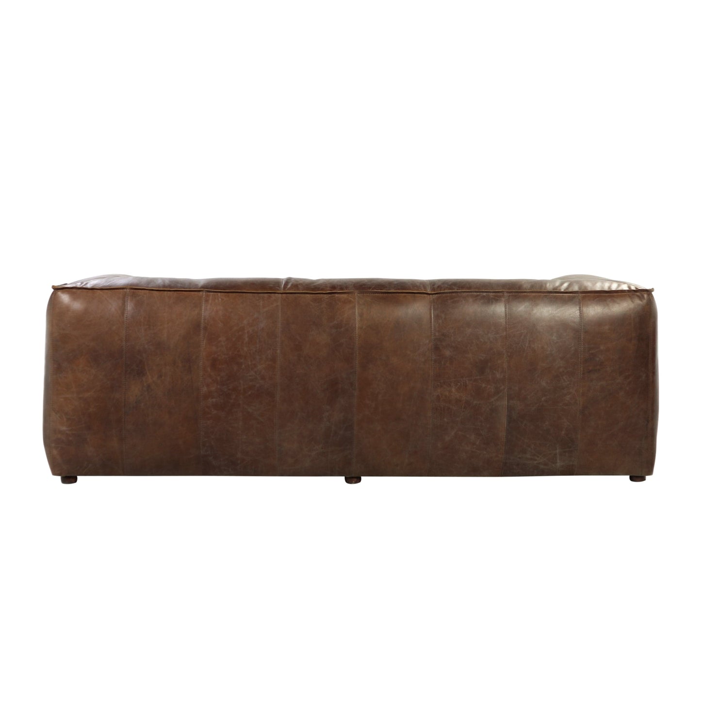 T & J Home Trends ACME Brancaster Sofa in Retro Brown Top Grain Leather 53545