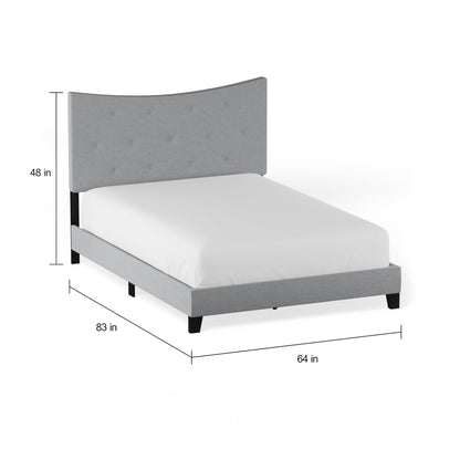 T & J Home Trends ACME Venacha Queen Bed in Gray Fabric 26360Q