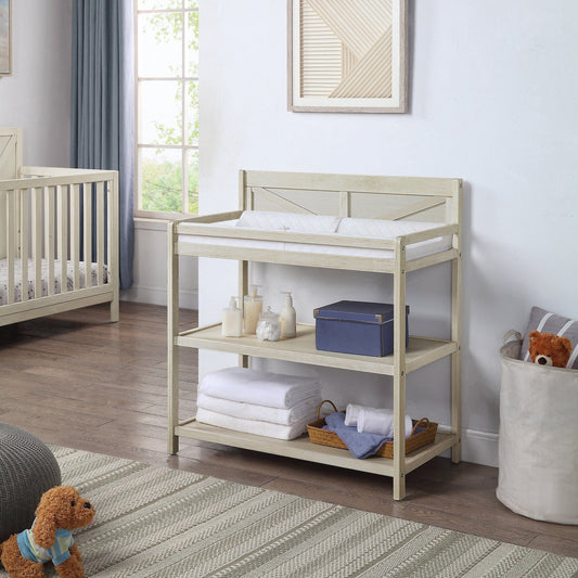 T & J Home Trends Barnside Changing Table Washed Gray