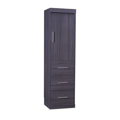 T & J Home Trends Full Size Murphy Bed with Wardrobe and Drawers, Storage Bed, can be Folded into a Cabinet, Gray