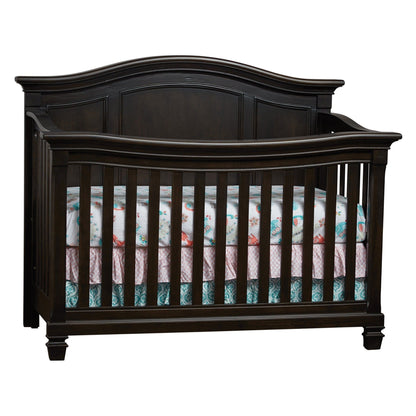 T & J Home Trends Glendale 4-in-1 Convertible Crib Charcoal Brown