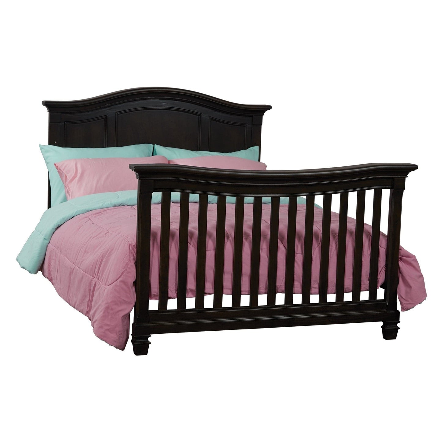 T & J Home Trends Glendale 4-in-1 Convertible Crib Charcoal Brown