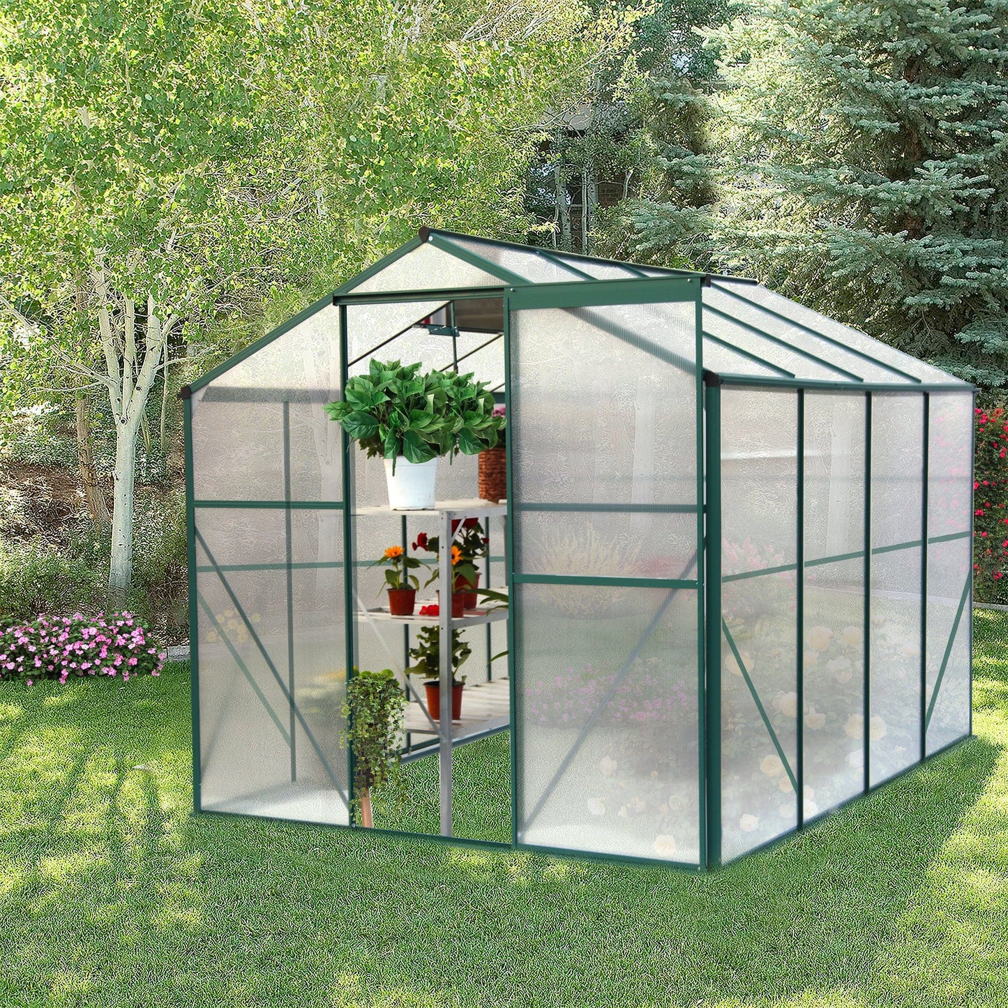 T & J Home Trends Greenhouse 6x8FT Green