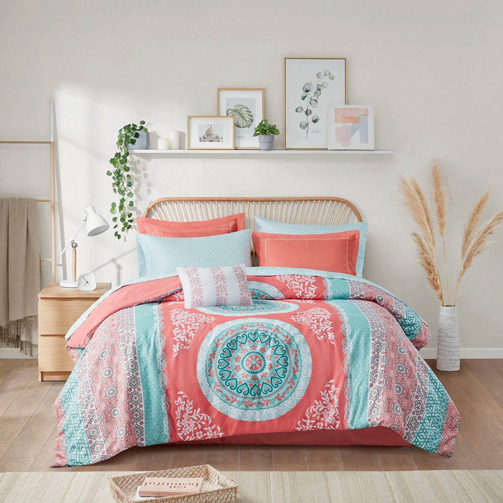 T & J Home Trends Loretta Boho Comforter Set with Bed Sheets