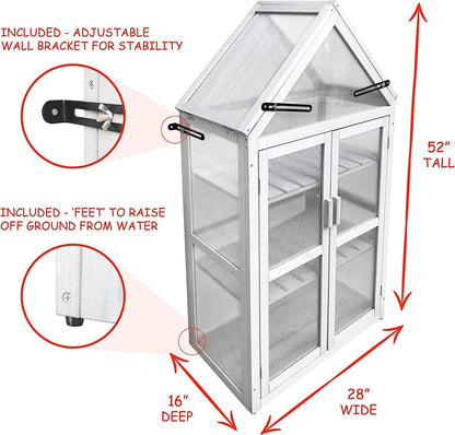 T & J Home Trends Mini Greenhouse Kit - Outdoor Plant Stand, Small Green House, Plant Stand Indoor, Green Houses for Outside, Indoor Garden & Patio Accessories Indoor Greenhouse, Tiered Plant Stand