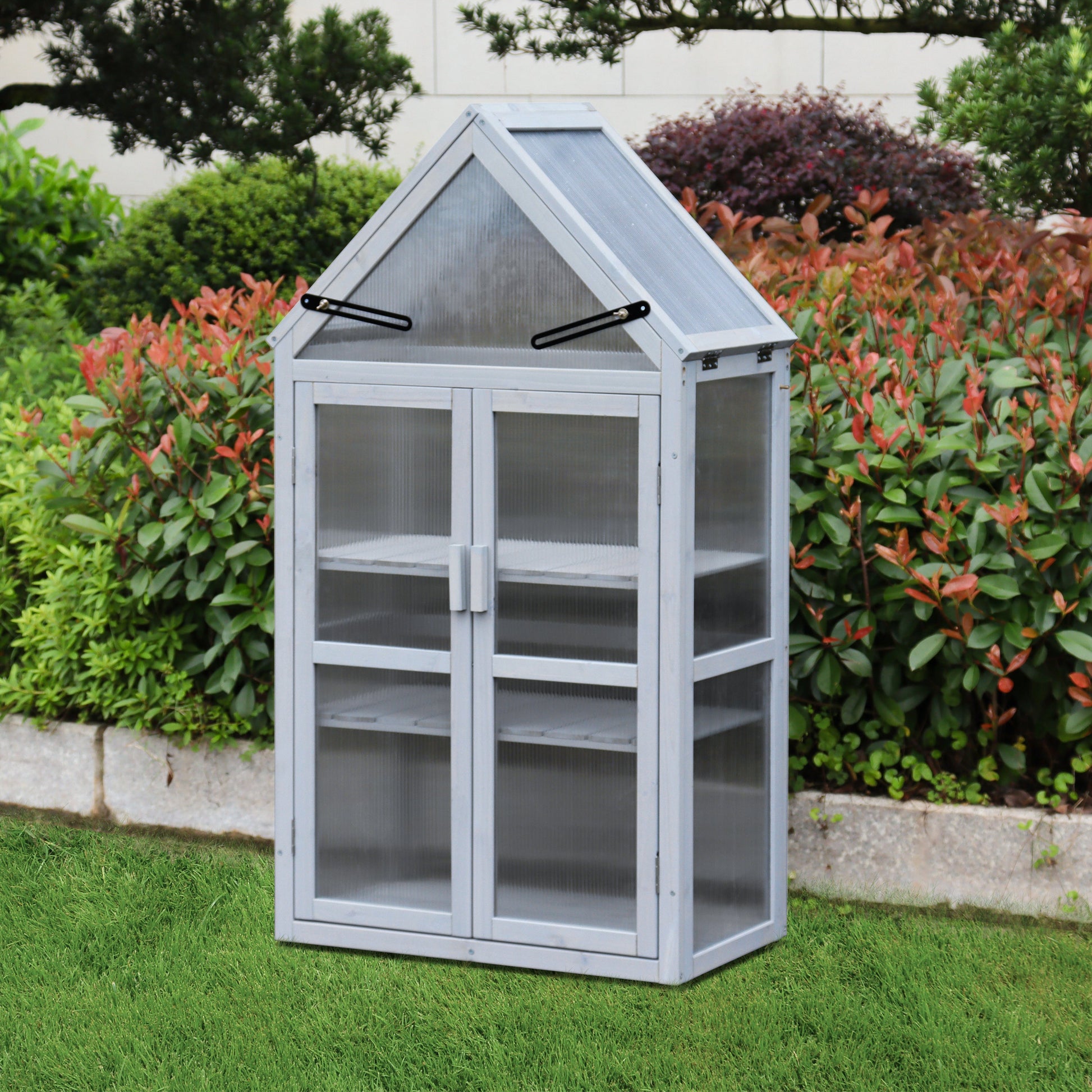 T & J Home Trends Mini Greenhouse Kit - Outdoor Plant Stand, Small Green House, Plant Stand Indoor, Green Houses for Outside, Indoor Garden & Patio Accessories Indoor Greenhouse, Tiered Plant Stand