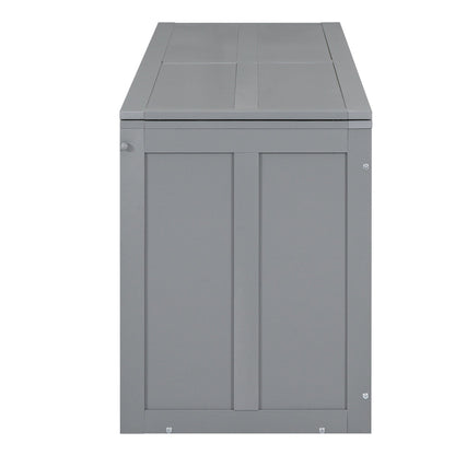 T & J Home Trends Queen Size Murphy Bed with Rotable Desk, Gray