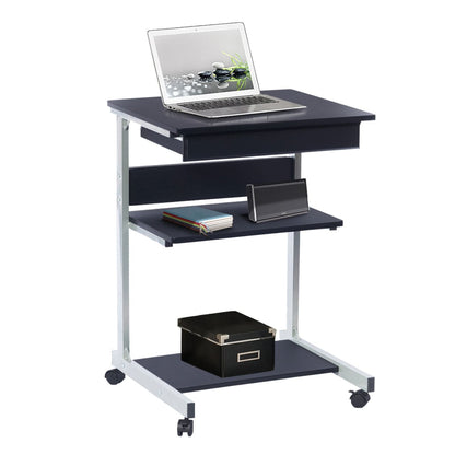 T & J Home Trends Techni Mobili Rolling Laptop Cart with Storage, Graphite